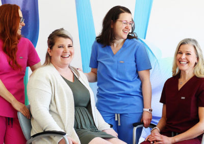 Staff at the clinic smiling