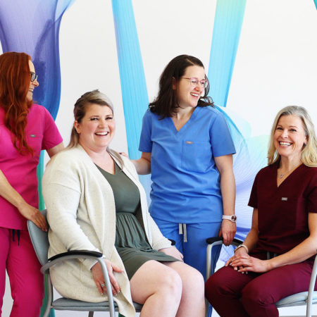 Staff at the clinic smiling