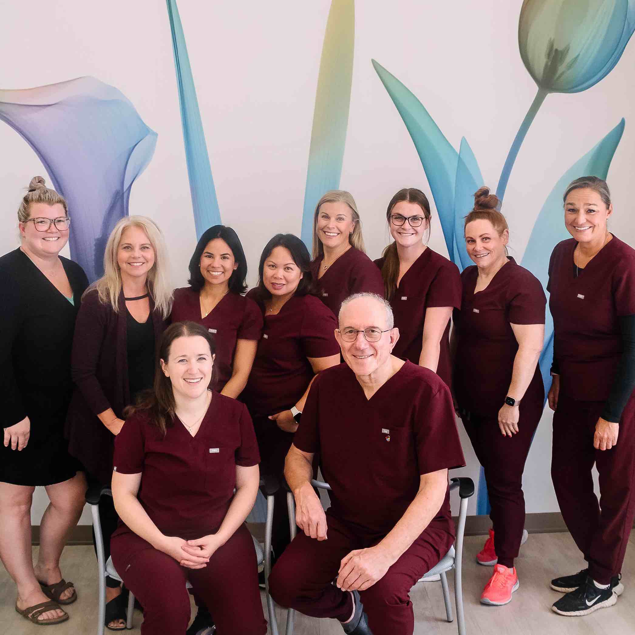 Staff at the clinic smiling