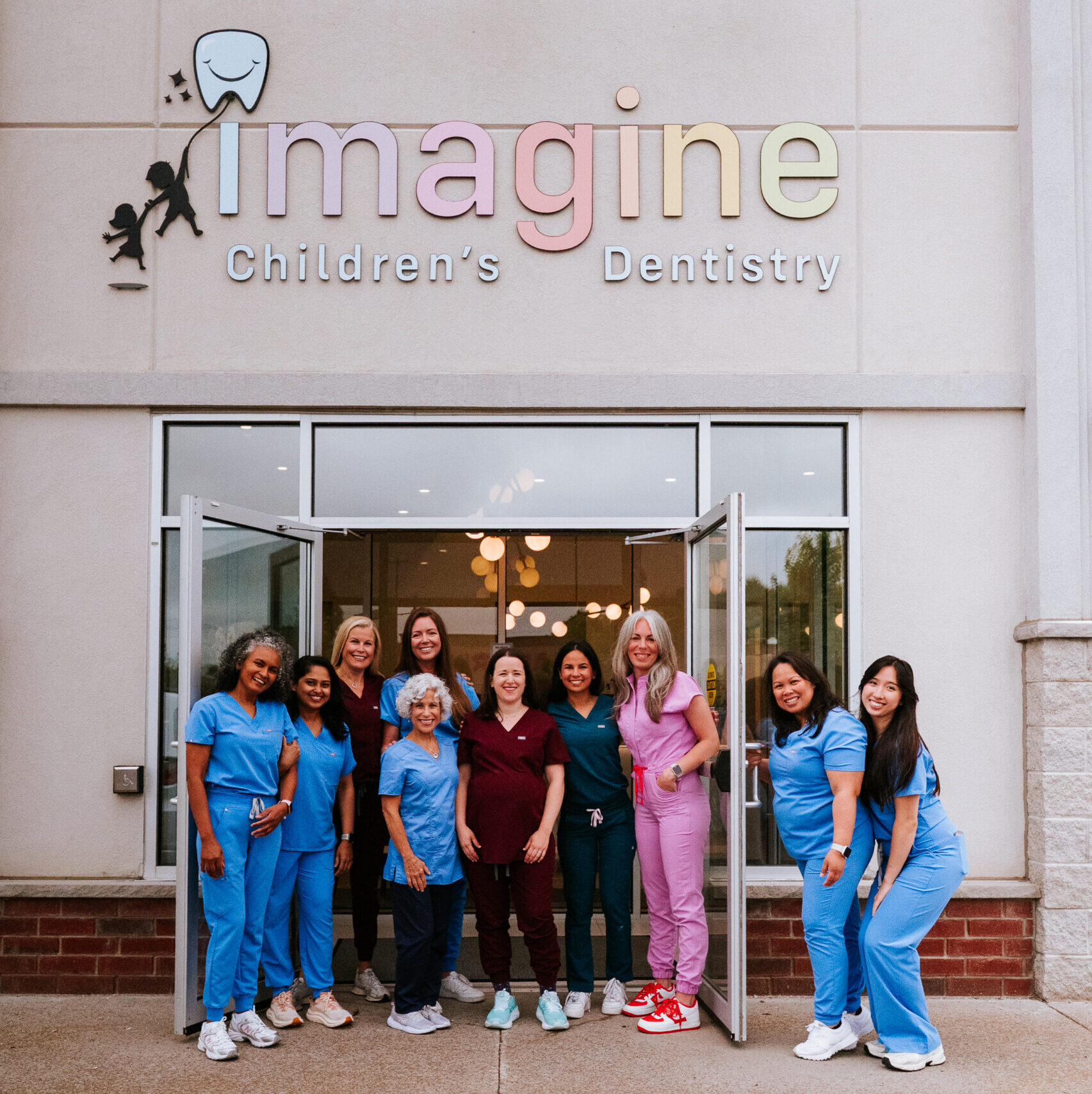 Staff at the clinic smiling
